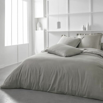 Fitted bottom sheet TODAY Essential Light grey 140 x 190 cm,,,