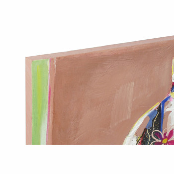 Canvas DKD Home Decor Pinewood Canvas 80 x 2,8 x 80 cm,,,