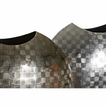 Vaza DKD Home Decor 37 x 14 x 33 cm Sidabras Auksinis Aliuminis Šiuolaikiškas (2 vnt.),,,