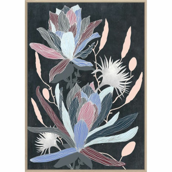 Paveikslas DKD Home Decor 53 x 4,3 x 73 cm Gėlės Šiuolaikiškas (2 vnt.),,,