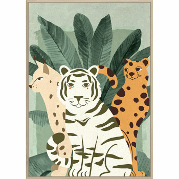 Painting DKD Home Decor 83 x 4,5 x 123 cm Tropical animals (2 Units),,,