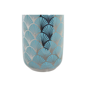 Vaza DKD Home Decor 13 x 13 x 26 cm Porcelianas Turkis Rytietiškas Chromuotas,,,