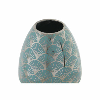 Vaza DKD Home Decor Porcelianas Turkis Rytietiškas Chromuotas 16 x 16 x 18 cm,,,
