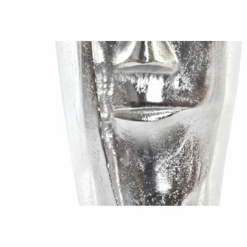 Vase DKD Home Decor Silver Aluminium Modern Face 15 x 13 x 31 cm,,,
