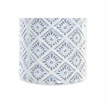 Vaza DKD Home Decor 14 x 14 x 45 cm Porcelianas Mėlyna Balta Viduržemio,,,