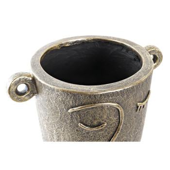 Vaza DKD Home Decor Auksinis Magnis Šiuolaikiškas Veidas 33 x 23 x 25,5 cm,,,