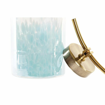 Vase DKD Home Decor Blue Golden Metal Crystal Mediterranean 19 x 15 x 41 cm,,,