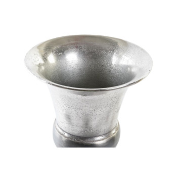 Vase DKD Home Decor 24 x 24 x 31,5 cm Silver Golden Aluminium Modern (2 Units),,,