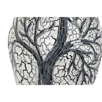 Vaas DKD Home Decor Puu Valge Must Valge/Must Kristall Terrakota 29 x 29 x 60 cm,,,