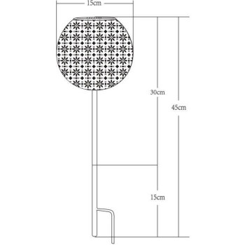 Solar lamp Galix Retro Metal 15 x 45 cm Decoration,,,