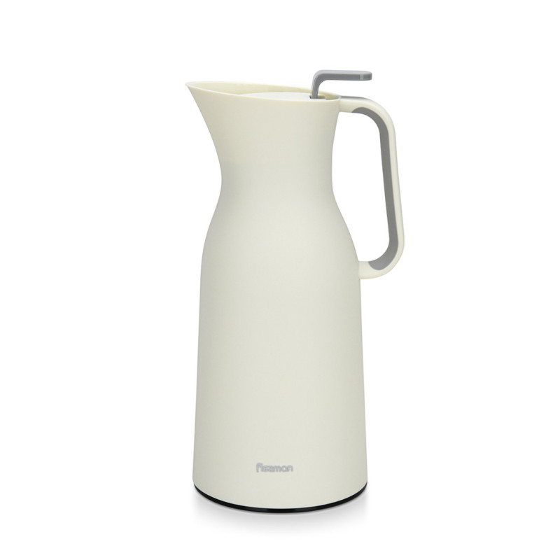 Thermal jug 1 l with glass flask, white