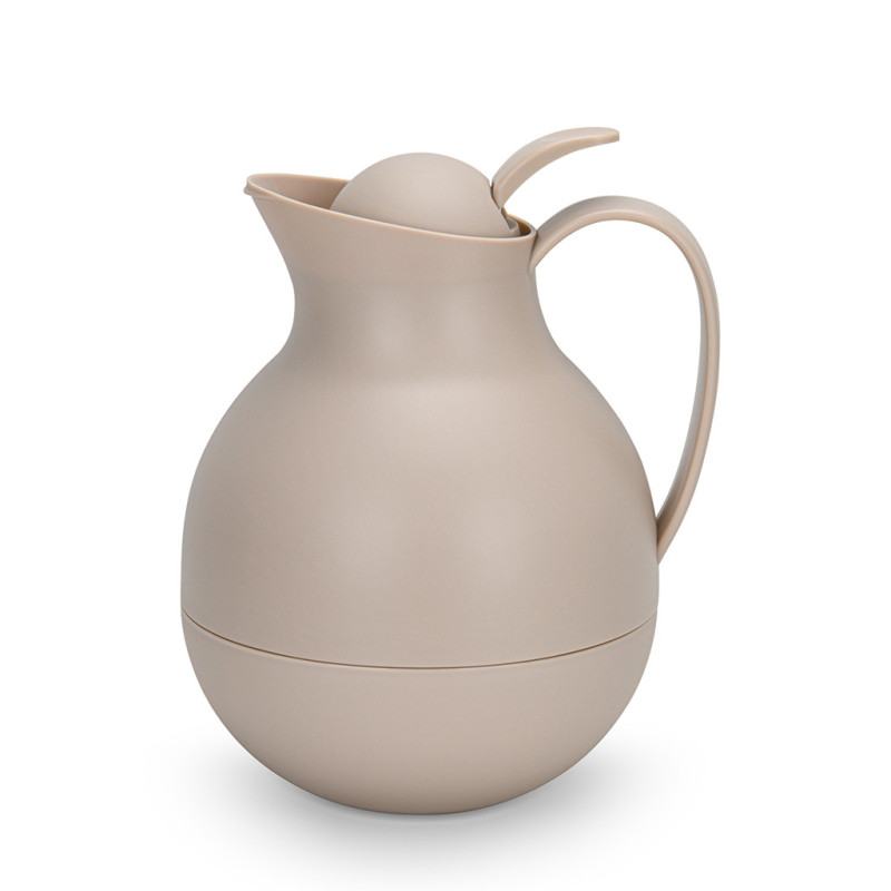 Thermal jug 1 l with glass flask, brown, art 19845