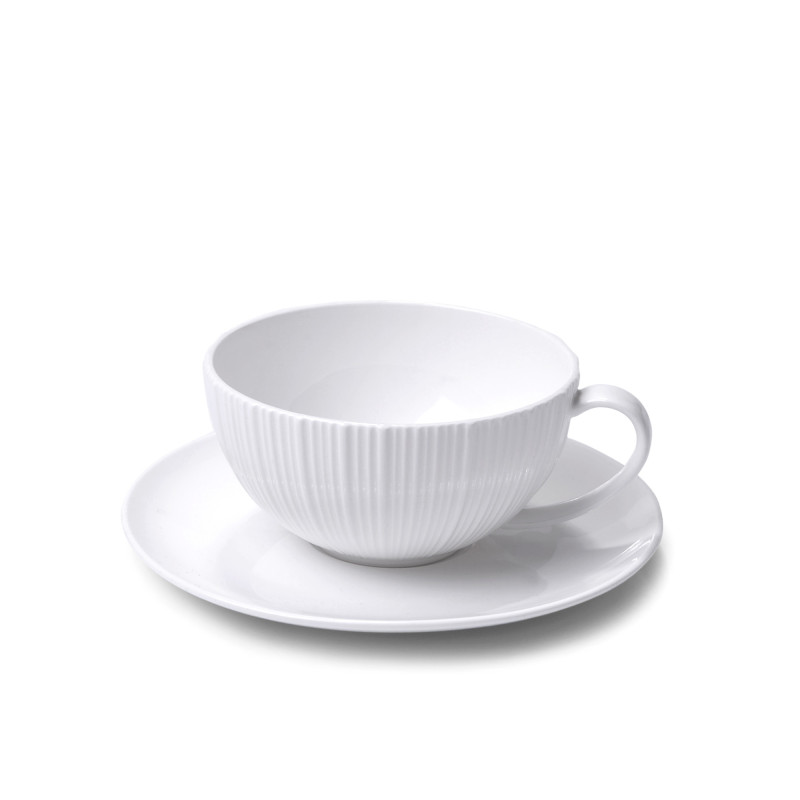 Cup and saucer ELEGANCE WHITE 250 ml (porcelain)