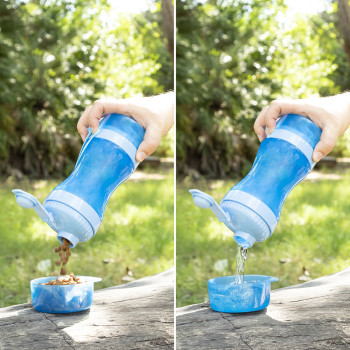 2-in-1 Pudele ar Ūdens un Pārtikas Nodalījumiem Mājdzīvniekiem Pettap InnovaGoods,,,