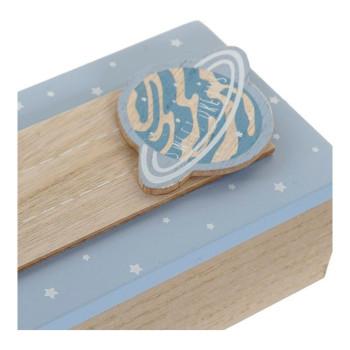 Dekoratyvinė spintelė DKD Home Decor Natūralus Aliuminis Medžio MDF 22 x 6 x 9 cm (2 vnt.) (1 vnt.),,,
