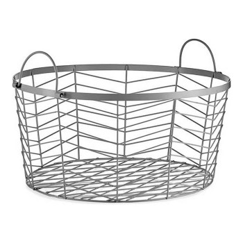 Set of Baskets Gift Decor Silver Metal 40 x 18 x 40 cm,,,