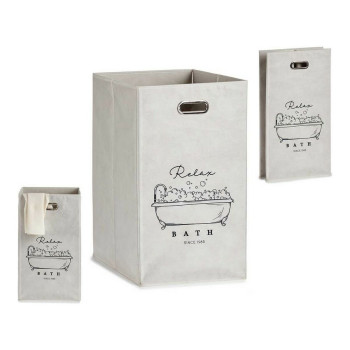 Universaalne korv Berilo Relax Bath Valge Papp 60 L 35 x 57 x 35 cm Kokkupandav,,,