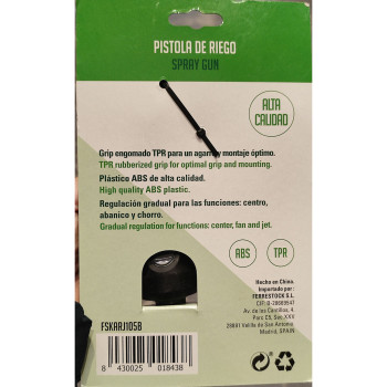 Purškiamas laistymo pistoletas Ferrestock Pilka,,,
