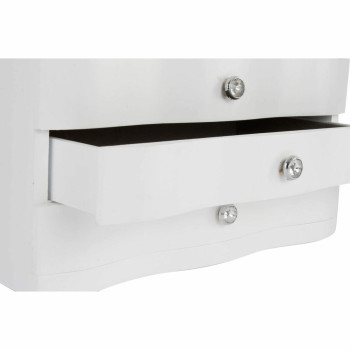 Lādīte DKD Home Decor 27 x 18 x 16 cm Balts Koks MDF,,,