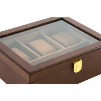 Lādīte DKD Home Decor Brūns Koks Stikls Koks MDF 21 x 18 x 8 cm,,,