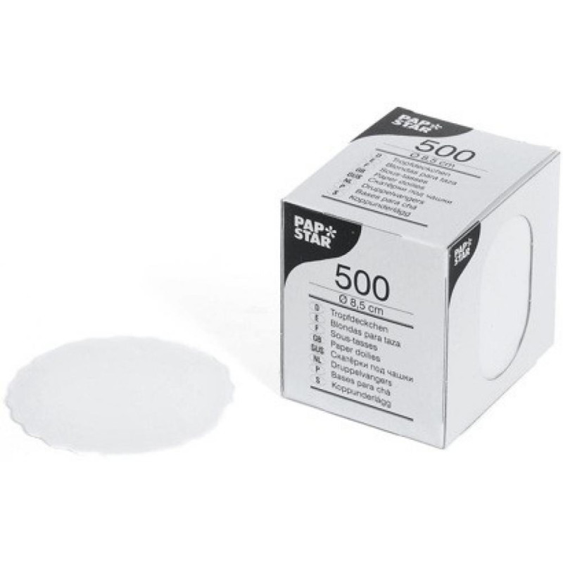 NAPKINS  APAĻĀS GLĀZĒM 8.5CM, 500PC.. 0.192 kg / iepak., Pap Star