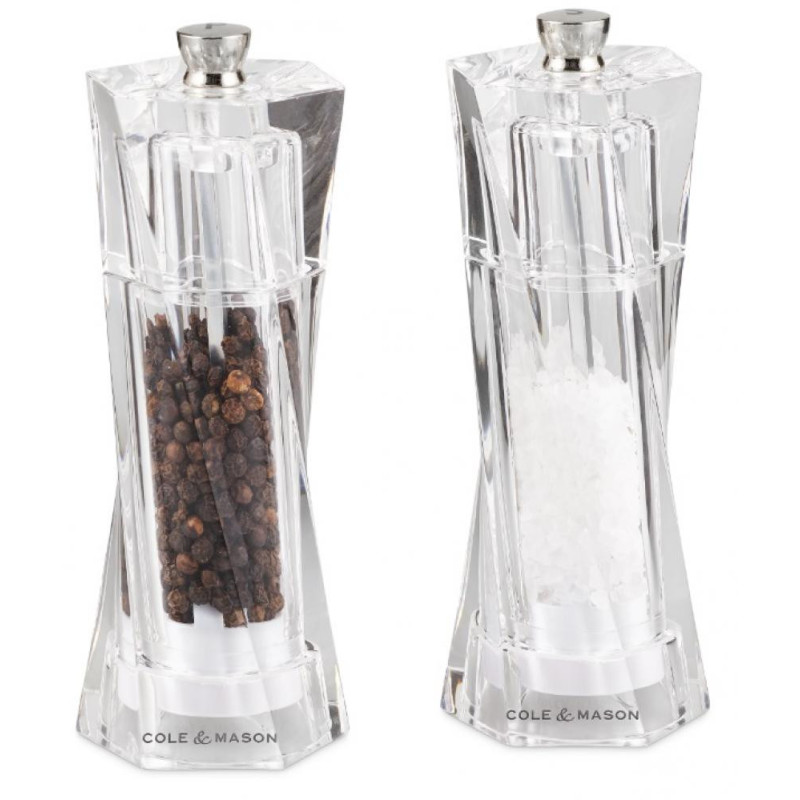 ALDEBURGH SALT / PEPPERMILL  SET.2PC.., 14CM, AKRILA, Cole and Mason