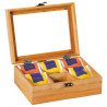 TEA   BOX , 6 SECTIONS , BAMBOO , Kesper