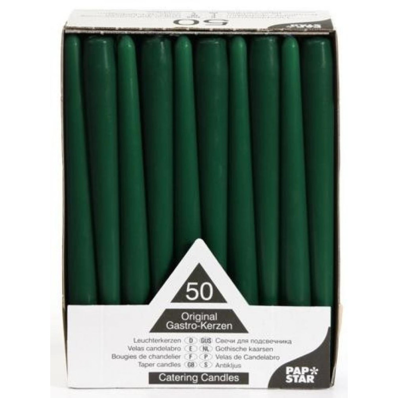 SVECES 2.2x25CM, 50GAB., TUMŠI ZAĻAS DEG 7ST., Pap Star