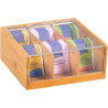 TEA   BOX , 6 SECTIONS , BAMBOO , Kesper