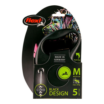 Поводок для собак Flexi BLACK DESIGN 5 m Розовый Размер XS