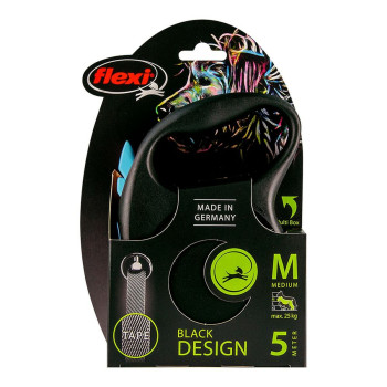 Поводок для собак Flexi BLACK DESIGN 5 m Синий Размер М