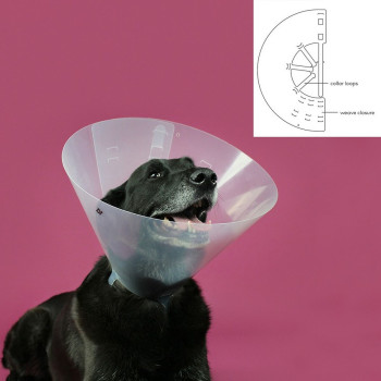 Elizabethan Dog Collar KVP Betsy Transparent (45-56 cm),,,