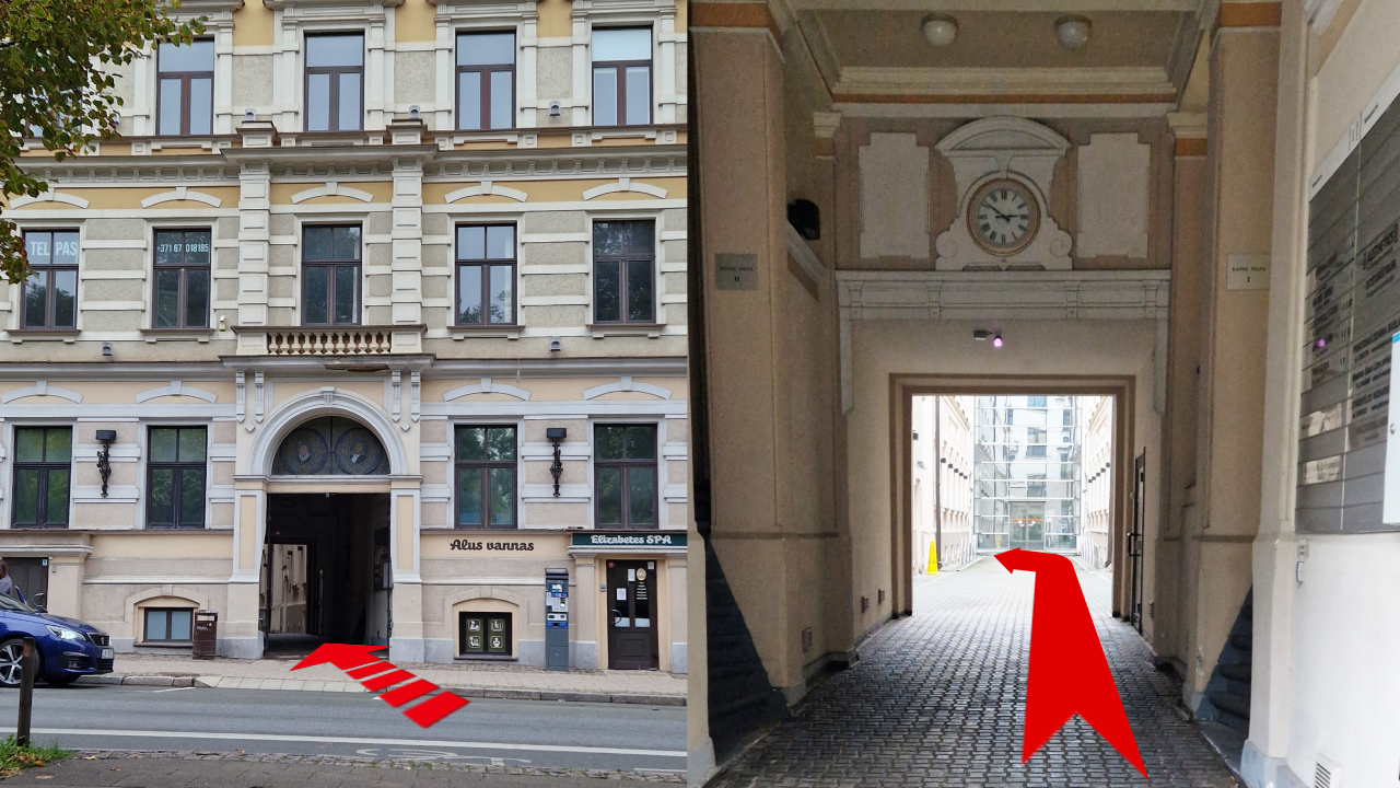 Įėjimas per arką nuo Elizabetes iela 75